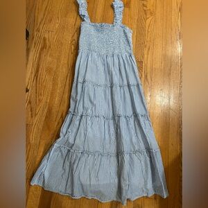 J. Crew Blue and White Striped dress